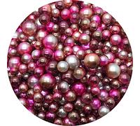La artesanía imita las perlas, Cuentas espaciadoras acrílicas de imitación de perlas multicolor, 4-10 mm, sin agujeros, 15 g/lote (150-180 piezas), for joyería DIY(22)