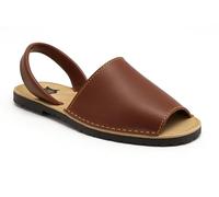 La Auténtica Sandalia Ibicenca de Piel Unisex Menorquinas Avarcas Fabricadas en España. Alpargata de Verano. (marrón, Sistema tallas calzado EU, Adulto, Números, mediano, 36)