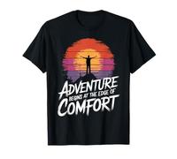 La aventura comienza en el borde del confort, Adventure Design Camiseta