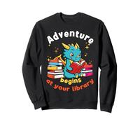 La aventura comienza en tu biblioteca Lectura de libros de amor Sudadera