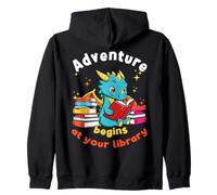 La aventura comienza en tu biblioteca Lectura de libros de amor Sudadera con Capucha