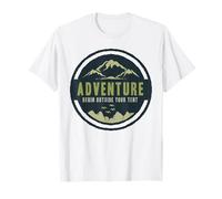 La Aventura Comienza Fuera de tu Tienda de campaña al Aire Libre Camiseta