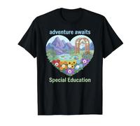 La Aventura de integración sensorial del educador con Necesidades Especiales te Espera Camiseta gráfica económica, Hombre, Negro, M