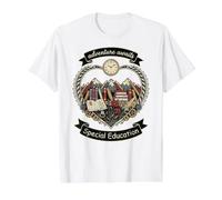La Aventura del Maestro de educación Especial Espera el Aprendizaje Vintage Camiseta gráfica económica, Hombre, Blanco, XL