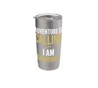 La aventura está llamando Lo estoy ignorando Introvertido Hiker Vaso térmico de acero inoxidable de doble pared