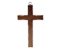 La Balestra - Crucifijo de madera para pared - Fabricado en Umbría, Italia - Madera maciza - 16,5 x 9,5 cm (16,5 x 9,5 cm)