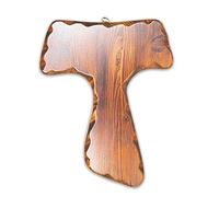 La Balestra Tau Cruz de San Francisco de madera - de pared - Fabricado en Umbría Italia - (15 x 12,5 cm)
