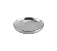 La bandeja de acero inoxidable aislada de doble capa de estilo japonés es gruesa, exquisita y práctica, brillante en el interior y arena exterior (24 cm)