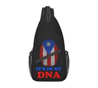 La Bandera De Puerto Rico Está En Mi Adn Unisex Bolso Bandolera Multiusos Sling Bag Pequeño Mochilas De Hombro Para Trabajo Ciclismo Correr Acampar