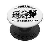 La Barbacoa de zarigüeya zarigüeya no Seas el Problema del Animal caótico PopSockets PopGrip Adhesivo