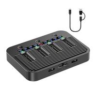 La Base de Almacenamiento Tiene Capacidad para 4 Unidades de Diferentes tamaños con Velocidad de 20 Gbps para transferencias rápidas de Archivos Gabinete para Unidad USB C