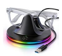 La base de carga es compatible con gafas inteligentes Ray Ban Meta Wayfarer/Skyler/Headliner/Oakley HSTN con luz LED de estado de alimentación, color negro