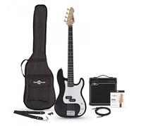 LA Bass Guitar Black 15W Bass Amp Pack