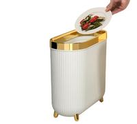 La basura de baño delgada puede ser - Diseño compacto para baño, superficie limpia fácil | Contenedor de basura estrecho con tapa, contenedor de basura mínimo para inodoros estrechos - esquinas