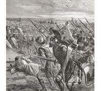 La batalla de Maratón 490 a. C. durante la primera invasión persa de Grecia luchó entre Atenas con la ayuda de Plataea y el Imperio Persa. De la historia universal de Cassell publicado en 1888