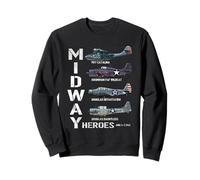 La Batalla de Midway Plane avistando Aviones estadounidenses de la Segunda Guerra Mundial Sudadera