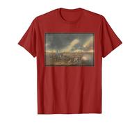 La Batalla de Princeton Pintura - Revolución Americana Camiseta, Hombre, Arándano, XXL