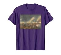 La Batalla de Princeton Pintura - Revolución Americana Camiseta, Hombre, Morado, S