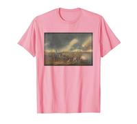 La Batalla de Princeton Pintura - Revolución Americana Camiseta, Hombre, Rosado, L