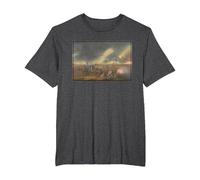 La Batalla de Princeton Pintura - Revolución Americana Camiseta, Hombre Tallas Grandes, Jaspeado Oscuro, 4X Alto