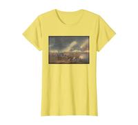 La Batalla de Princeton Pintura - Revolución Americana Camiseta, Mujer, Limón, XS