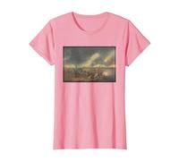 La Batalla de Princeton Pintura - Revolución Americana Camiseta, Mujer, Rosado, M
