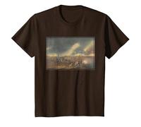 La Batalla de Princeton Pintura - Revolución Americana Camiseta, Niños, Marrón, 6 años