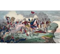 La batalla de Queenstown Heights 13 de octubre de 1812. Desde una historia iluminada de América del Norte desde el período más temprano hasta la actualidad publicado en 1860. Impresión de póster de