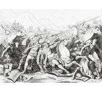 La batalla de Ticinus noviembre 218 a. C. durante la Segunda Guerra Púnica. Las fuerzas cartaginesas de Aníbal derrotaron al ejército romano bajo Publio Cornelio Escipión. Después de una obra del
