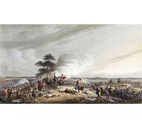 La batalla de Waterloo 18 de junio de 1815. El duque de Wellington mira hacia abajo sobre la granja de Hougoumont. Después de un artista anónimo. Publicado en Londres 1816 Póster impreso por Ken Welsh