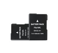 La Batería De La Cámara Es De 1030 MAh, con Batería EN-EL14, Compatible con Nikon D5500, D5600, D3400, D5100, D5200, D5300, D3100, D3200, D3300, P7700, P7800.(2Battery)