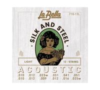 La Bella 710-12L 12-String Silk & Steel Light Acoustic Guitar String 10-25