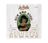 La Bella 710M Silk & Steel Medium Acero Color blanco cable de fibra optica