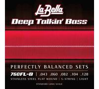 La Bella profundo Talkin 'Bass 5 cuerdas de acero inoxidable Fltwnd 43-128