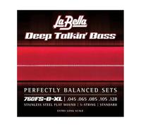 La Bella 760FS-B Deep Talkin Bass Flatwound Cuerdas para bajo - Extra Largo 5 Cuerdas