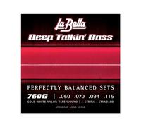 La Bella 760FS-CB Deep Talkin Bass Flatwound - Cuerdas extra largas de 6 cuerdas