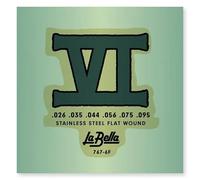 La Bella 767-6F Bass VI acero inoxidable flatwound 026/095