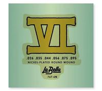 La Bella 767-6N Bass VI níquel roundwound 026/095