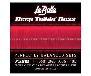 La Bella Bass 750C Color blanco Nylon 050/105