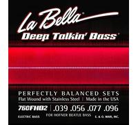La Bella cuerda base 760 FHB 2 Hofner Beatle Bass 039 - 100 Stainless Flat Wound