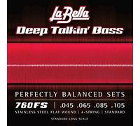 La Bella Deep Talkin' Bass - Juego de cuerdas para bajo (acero inoxidable, entorchado plano/flatwound)