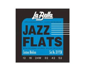 La Bella Electric Gitarre - Cuerdas flatwound para guitarra (acero inoxidable, custom M)
