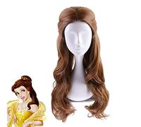 La bella y la bestia Princesa Belle Cosplay Peluca Mujeres Pelo ondulado largo sintético Fiesta de disfraces de Halloween Juego de roles Pelucas 1116