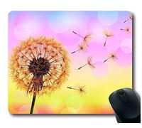 La Belleza de la Almohadilla del ratón de Diente de león Oblong Shaped Natural Eco Rubber Design Durable Alfombrilla de ratón Accesorios de computadora Gaming Mouse Pad para el Regalo