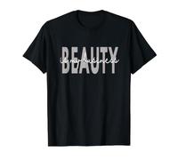 La Belleza es mi Artista de Maquillaje Camiseta gráfica económica, Hombre, Negro, S