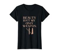 La Belleza no es mi única Arma Gráfico Feminista en Oro Rosa Camiseta