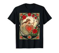 La Belleza y la Herida Vintage Art Nouveau Romance Camiseta