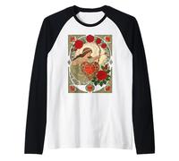 La Belleza y la Herida Vintage Art Nouveau Romance Camiseta Manga Raglan
