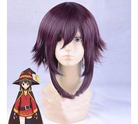 La bendición de Dios de KonoSuba en este maravilloso mundo Megumin Cosplay peluca marrón Halloween Party Role Play Disfraz Pelucas + Peluca Cap