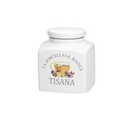 La Bianca Porcelana Contenedor TISANA - Tarros y recipientes - Ollas de Cocina - Porcelana - 500 CC 9,5 x 9 x 10,5 cm